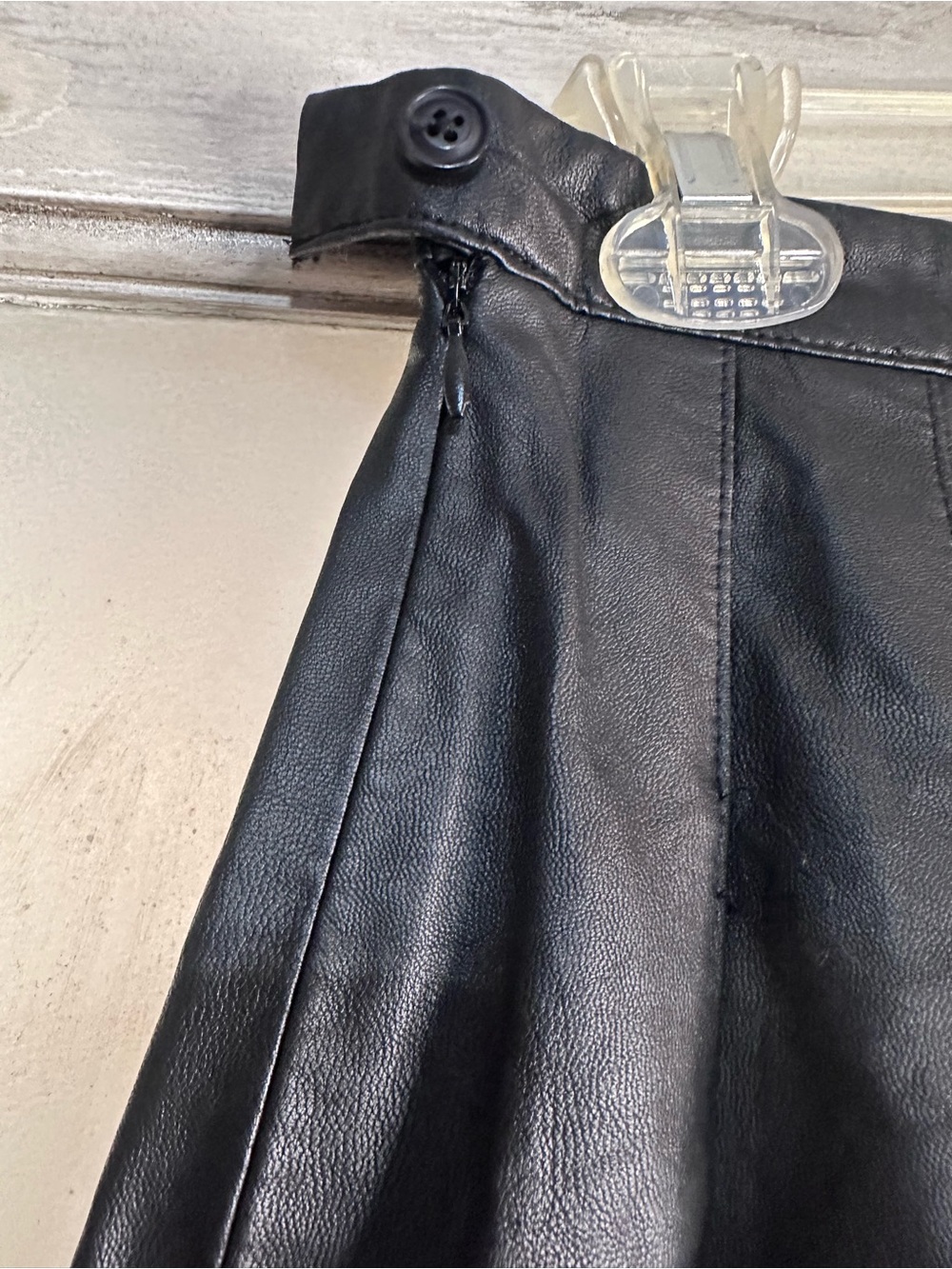 Aeropostale Black Faux Leather Skater Skirt Size Small - Picture 3 of 8